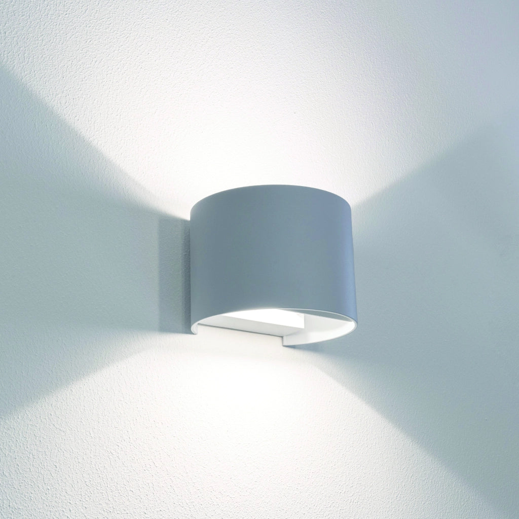 Century APPLIQUE BIDIREZIONALE TONDO A LED UP&DOWN+ 10 W-800 lm-3.000K/4.000K/6500K Col. Grigio