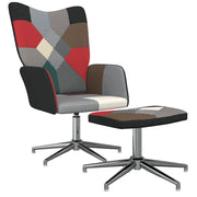 Poltrona Relax con Poggiapiedi in Tessuto Patchwork cod mxl 6654