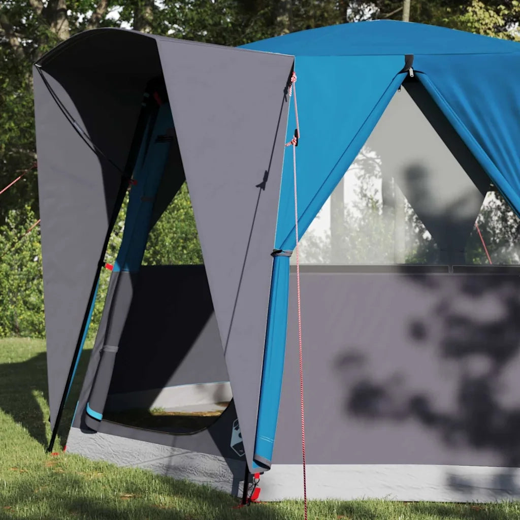 Tenda a cubo per 3 Persone-Tenda da campeggio Blu e Grigio 320 x 320 x 203 cm