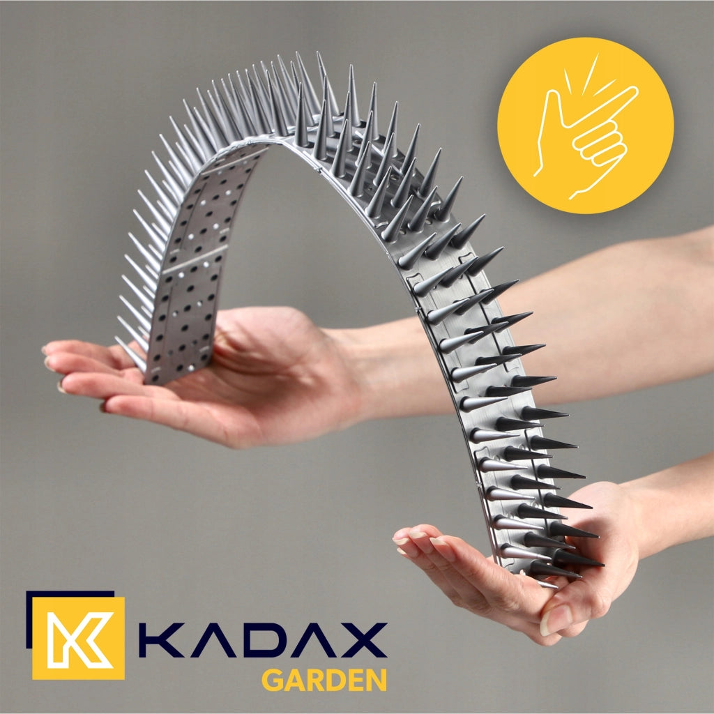 Punte anti-piccioni KADAX, 51 cm, in plastica densa e resistente, 6 pezzi