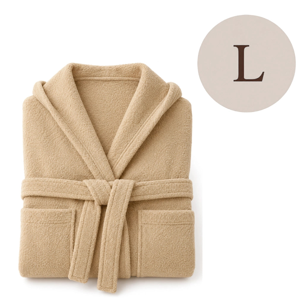 Satotite, Accappatoio 100% Cotone con Cappuccio, Bianco Crema
