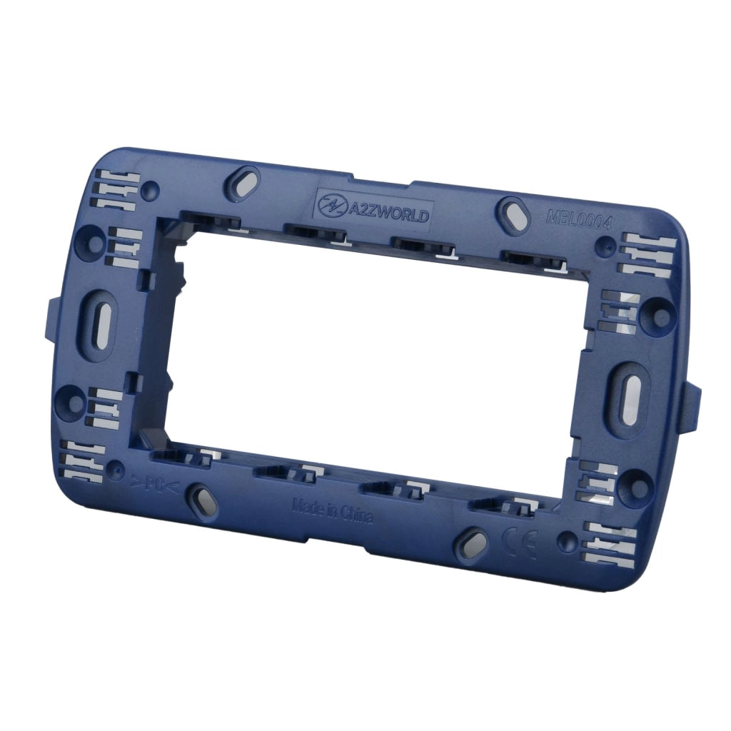 Supporto Telaio 4 Moduli Per Scatola 504 MBL 4M Blu Compatibile Bticino Living BLN0204