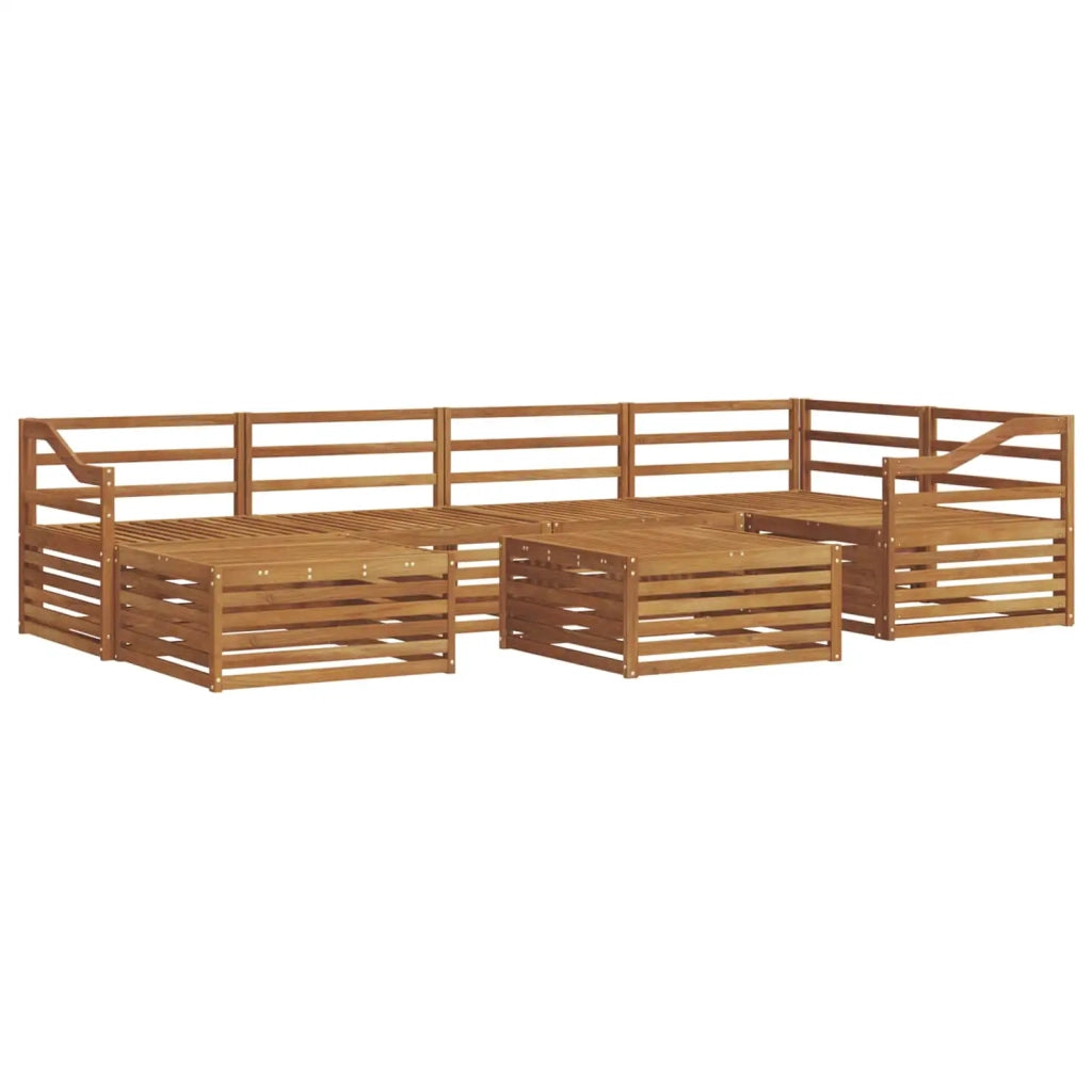 Set di divani da esterno 7 pcs Naturale
