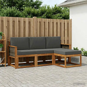 Set di divani da esterno con cuscino 4 pcs Naturale e Antracite 3385108