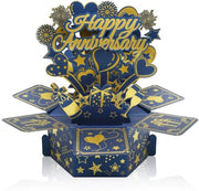 Carta di compleanno 3D - Carta di auguri - Carta di anniversario - Regalo per uomo/donna - Alta qualità - Inclusa busta