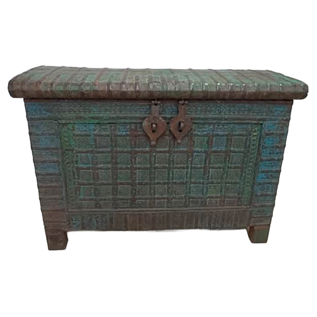 Cassapanca in legno fatta a mano 115x46x81h cm