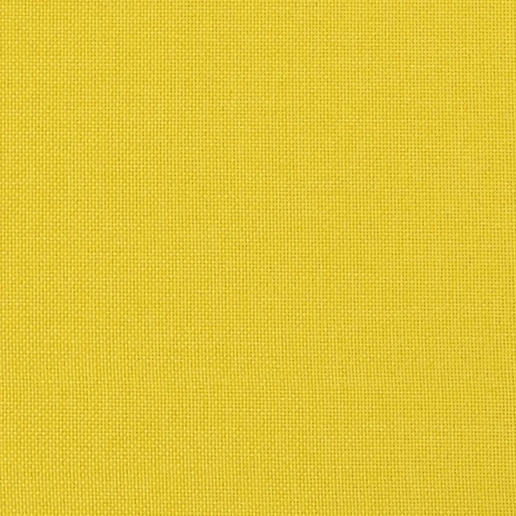 Set di Divani 3 pz con Cuscini Giallo Chiaro in Tessuto