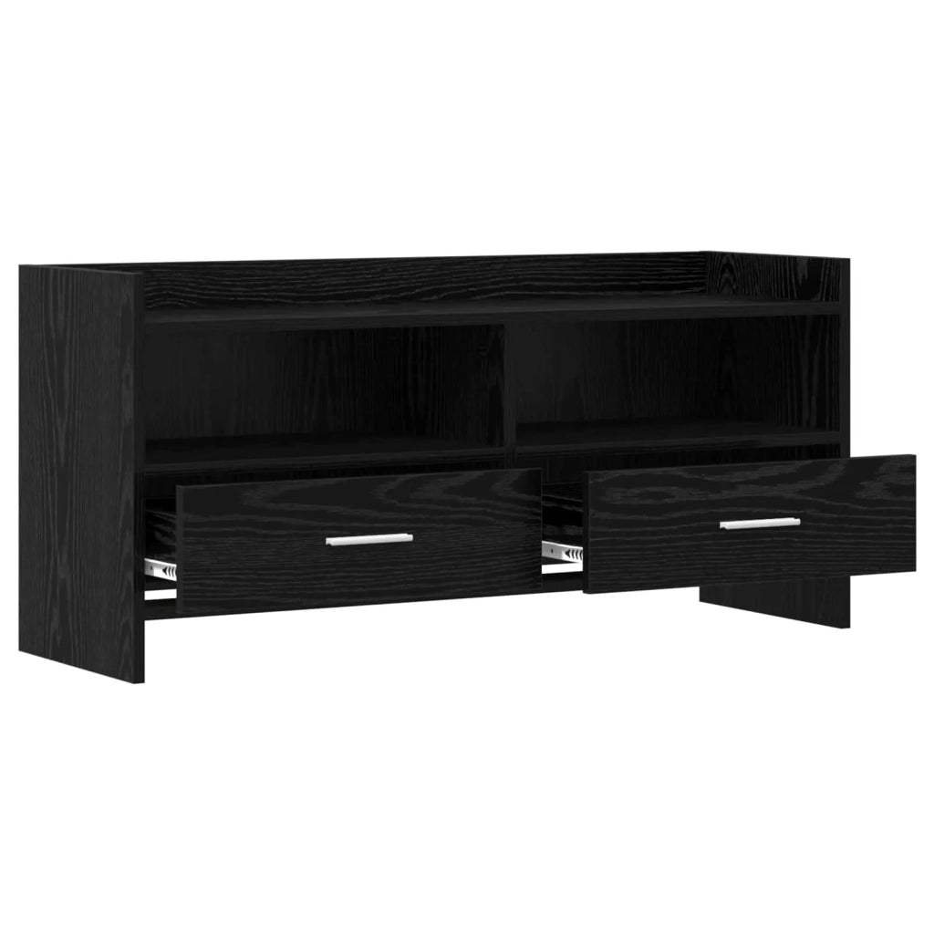 Mobile TV 100 x 33 x 47 cm Rovere Nero Legno ingegnerizzato 8011156