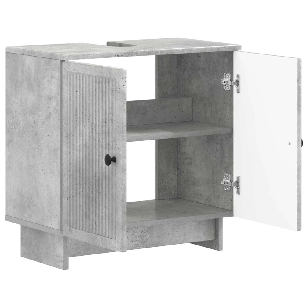 Armadio per Lavabo da Bagno EDE Grigio Cemento 895908