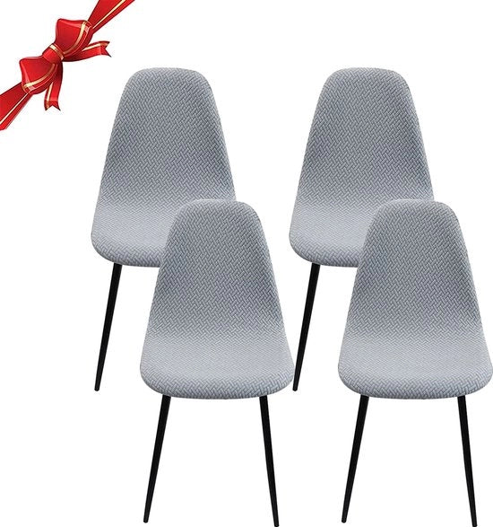 Copri sedie per tavolo da 4 strettamente fissati, copertura da tavolo per sedie universale lavabile e rimovibile, copertura elegante per sedie con superficie antiscivolo, copertura per sedie da cucina per ufficio sala da pranzo salotto, diagonale