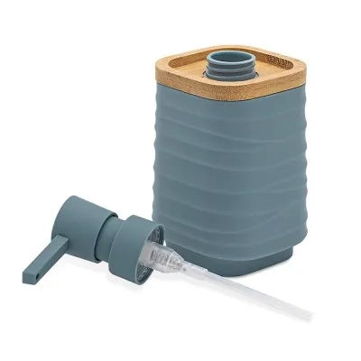 Set accessori dispenser e portaspazzolini d'appoggio in abs turchese cobalto Wave