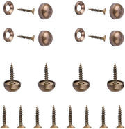 Viti a messina decorativa 8 pezzi - Viti a cuppello 9 mm - Anelli di chiusura 3,6 mm - Lunghezza del viti 15 mm - Robusti e resistenti - Viti a specchio