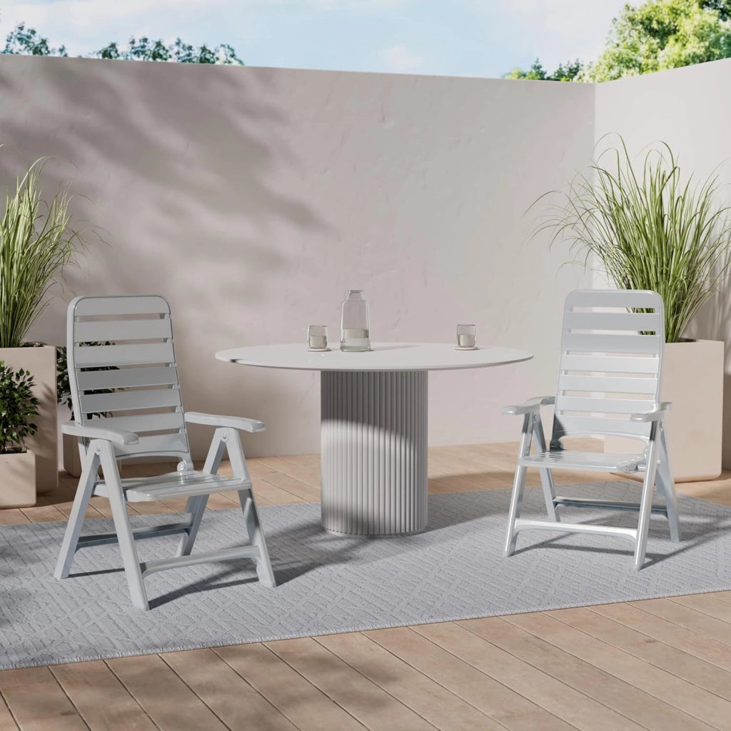 GRAND SOLEIL Green Boheme Greenpol Poltrona 5 Posizioni, 66,5 X 63 X 111,5 Cm Bianco