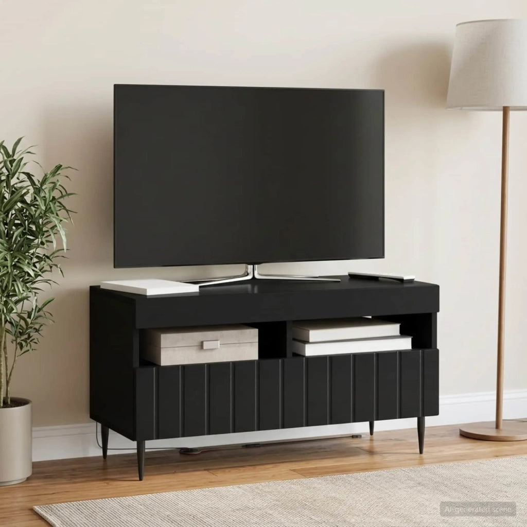 Mobile TV LED Nero Legno ingegnerizzato 896556