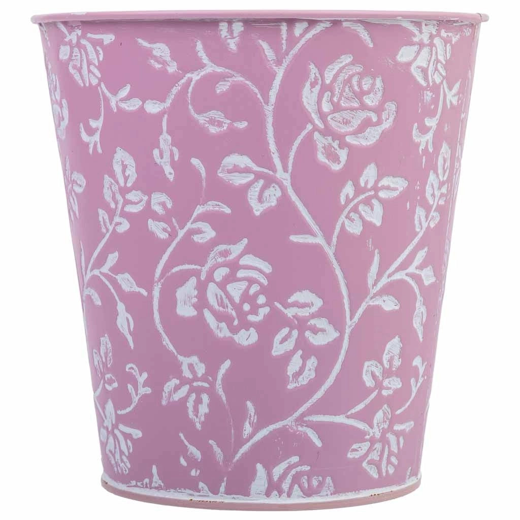 Cubo in metallo rosa D14x14,5h cm B10