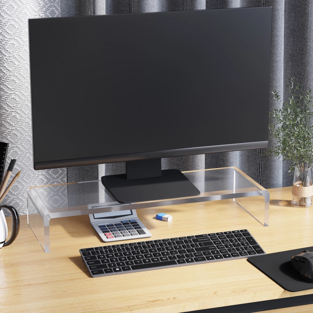 Supporto per Monitor in Acrilico, 53?x 19?x 9?cm, Trasparente