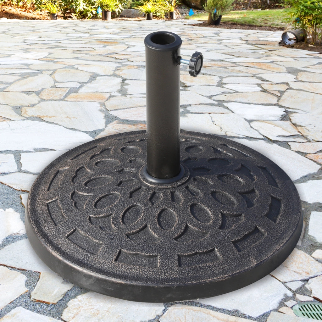 Base per Ombrellone 12kg Bronzo ¨C zephmum ¨C Resina ¦µ48.5x34cm per Pali 38-48mm