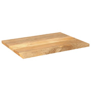 Piano per Tavolo 80x60x2,5 cm Rettangolare Legno Massello Mango 371468