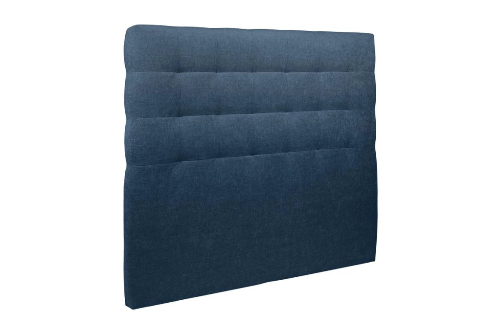 Testiera in tessuto natté blu oceano imbottita L135 cm
