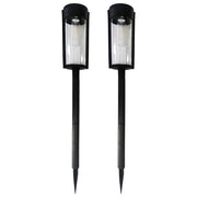 Paletto solare LED 2pz 65cm nero tondo 3000K IP44