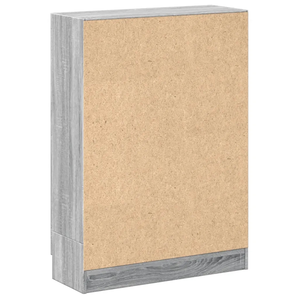 Libreria-Scaffale per Libri-Mobile di Stoccaggio Grigio Sonoma 82,5x30,5x115 cm in Legno Multistrato