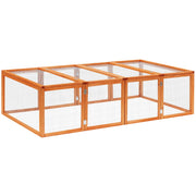 Gabbia Conigliera in Legno con Tetto Aperto per Piccoli Animali ¨C Minimal ¨C 181x100x48 cm