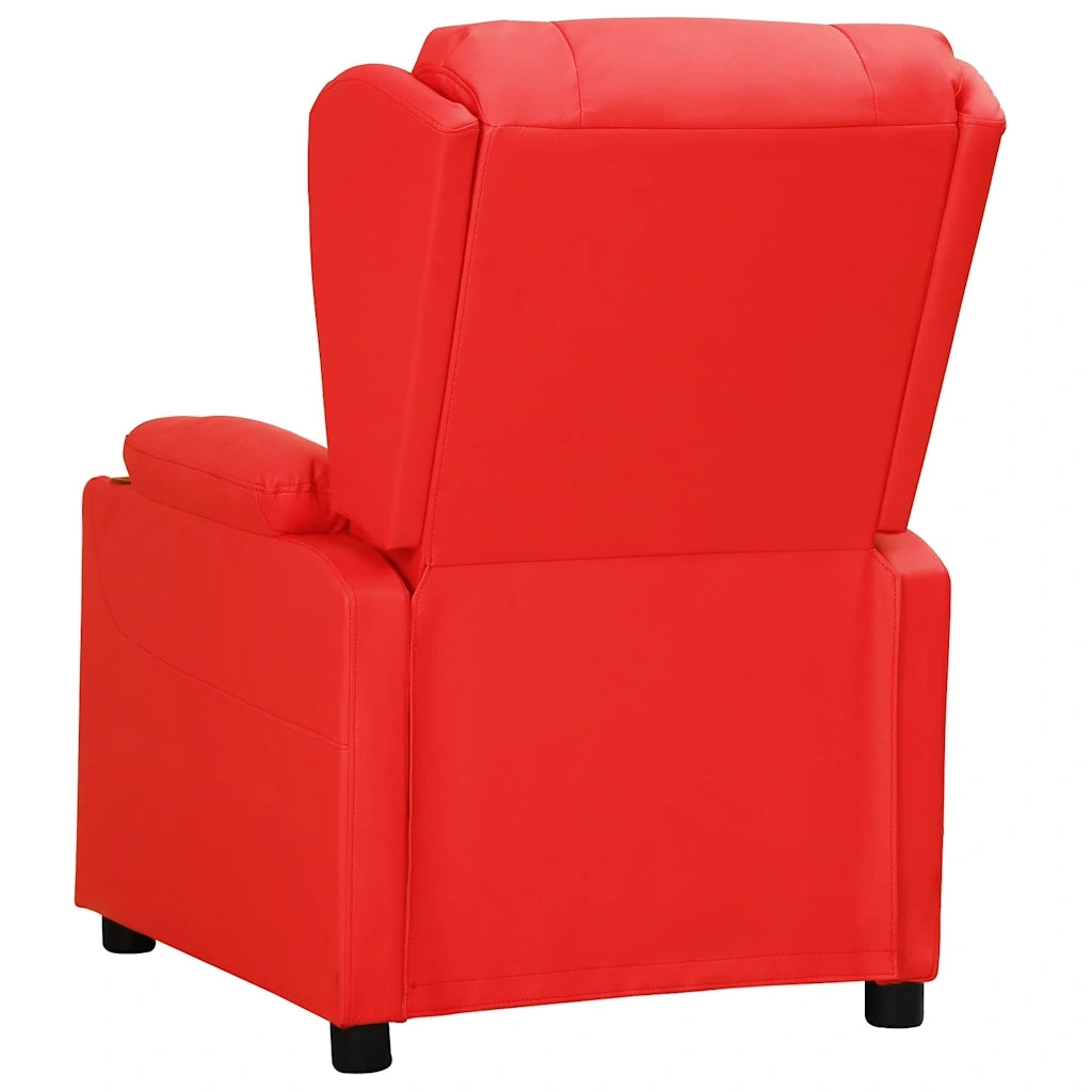 Poltrona Massaggio Elettrica Rosso Similpelle 3098813