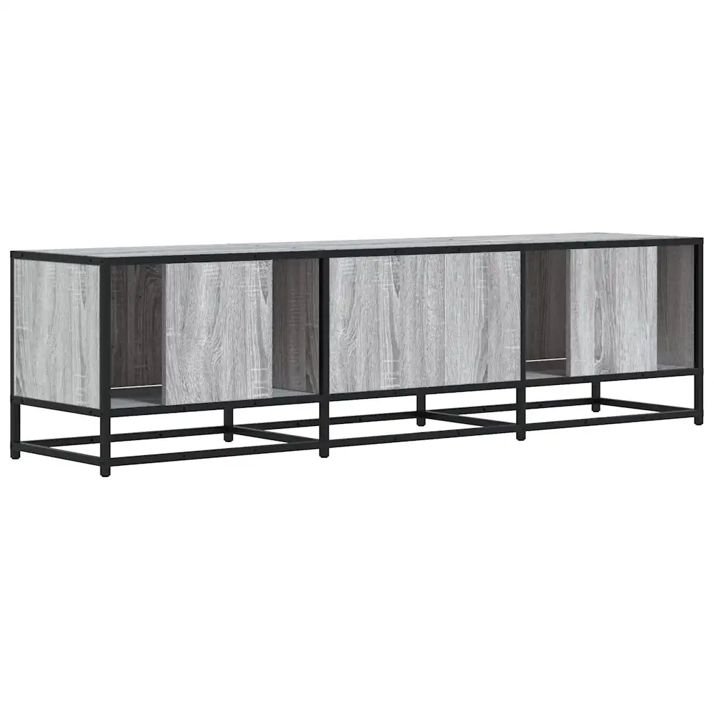 Mobile TV Grigio Sonoma 150x35x41cm in Truciolato e Metallo