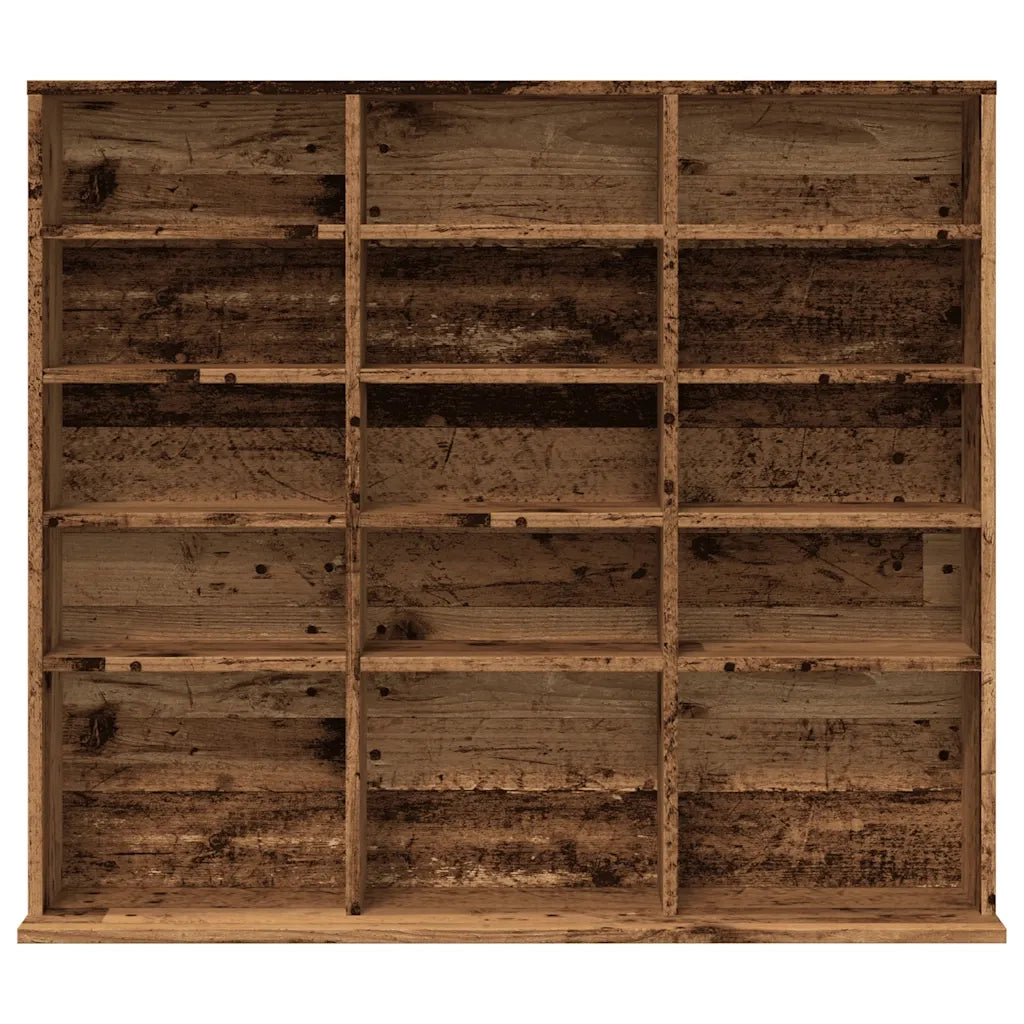 Mobile Porta CD Legno Antico 50x33x117,5 cm Legno Multistrato 856000