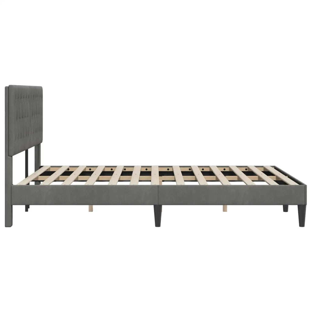 Struttura del letto Grigio Scuro 140 x 200 cm Velluto 42027668
