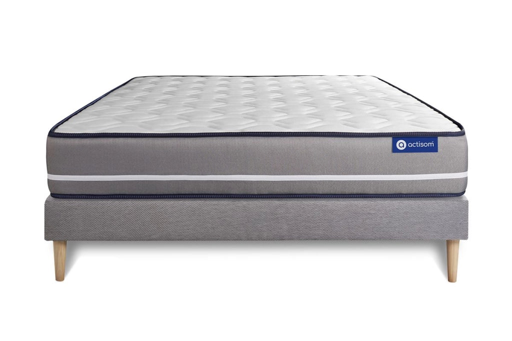 Kit rete e materasso Actilatex pur 130x210cm - Spessore : 20cm - Lattice e memory foam - rigido