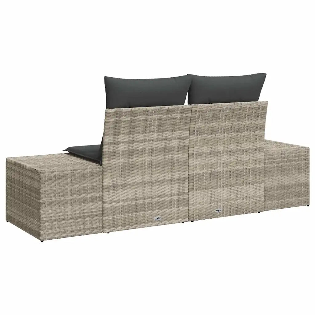 Divano da giardino-Sofa da Giardino-Divano da esterno Grigio 123 x 62 x 69cm polyrattan 762292