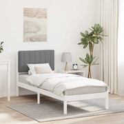 Letto con Testiera Rivestita Grigio chiaro 75 x 190 cm 878093