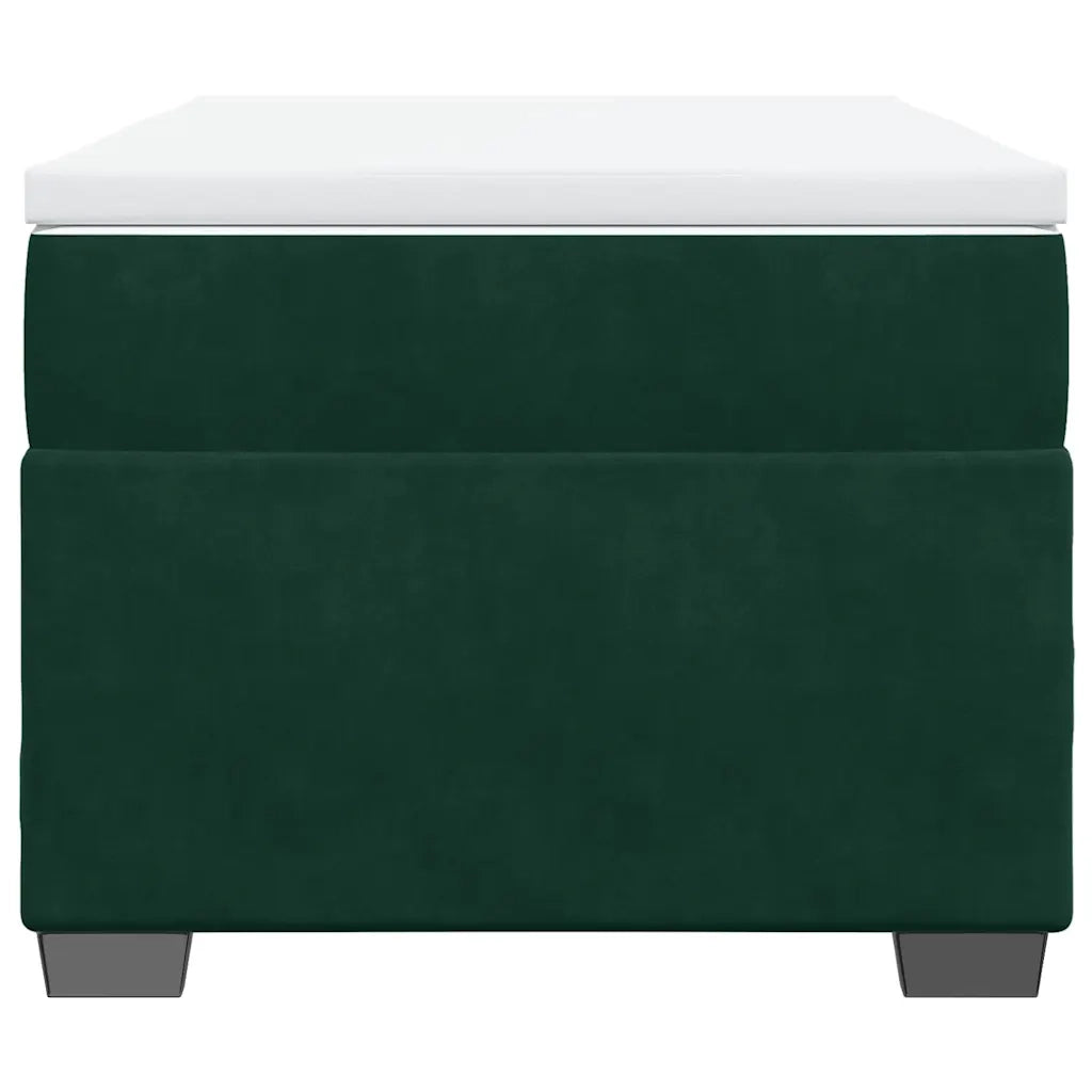 Giroletto a Molle con Materasso Verde Scuro 80x200 cm Velluto 3285248