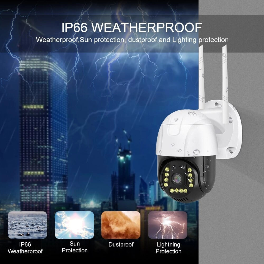 Trade Shop - Telecamera Ptz Panoramica Smart Ip 1080p Q-s902 Wifi 2k Hd Sorveglianza Sicurezza -