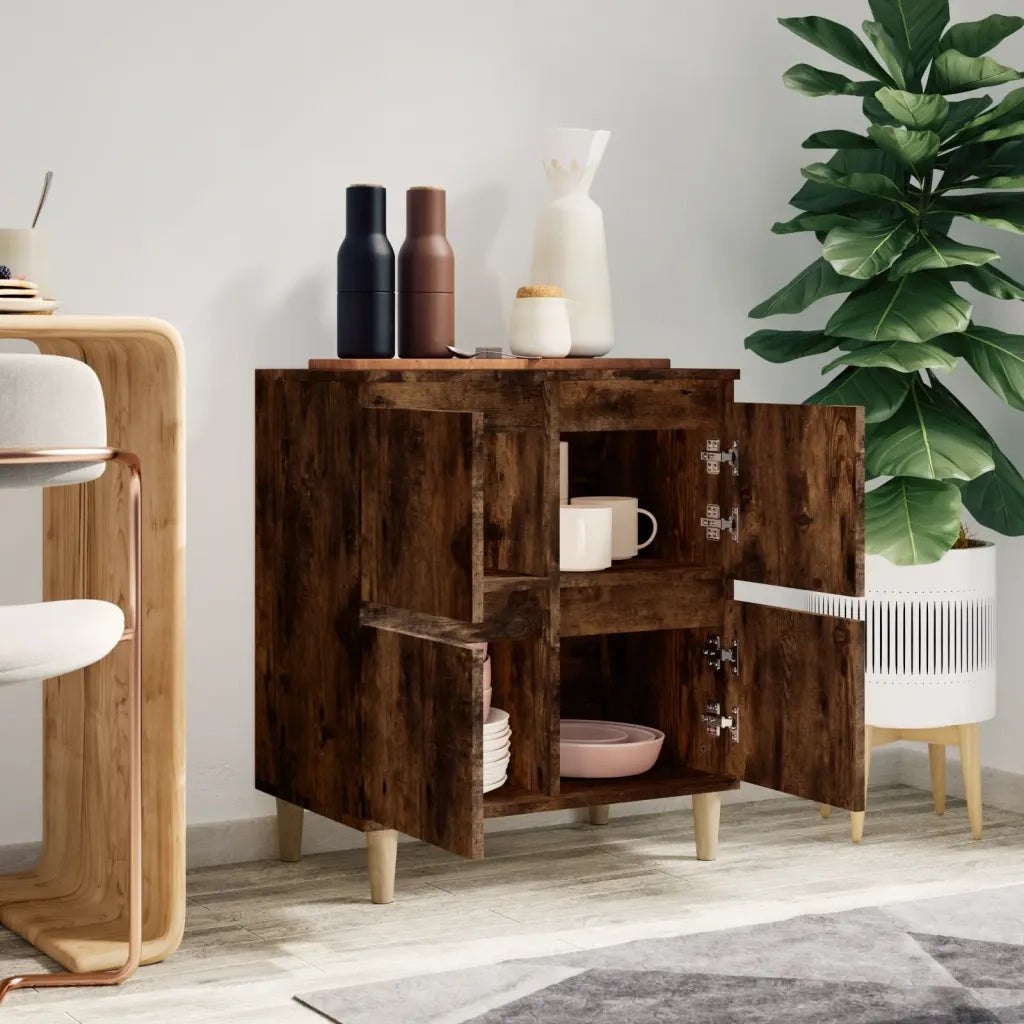 Credenza-Buffet-Armadio da cucina Rovere Fumo 60x35x70 cm in Legno Multistrato 942955