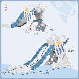 SCIVOLO per bambini a razzo 157 x 46,5 x 80 cm Blu in plastica