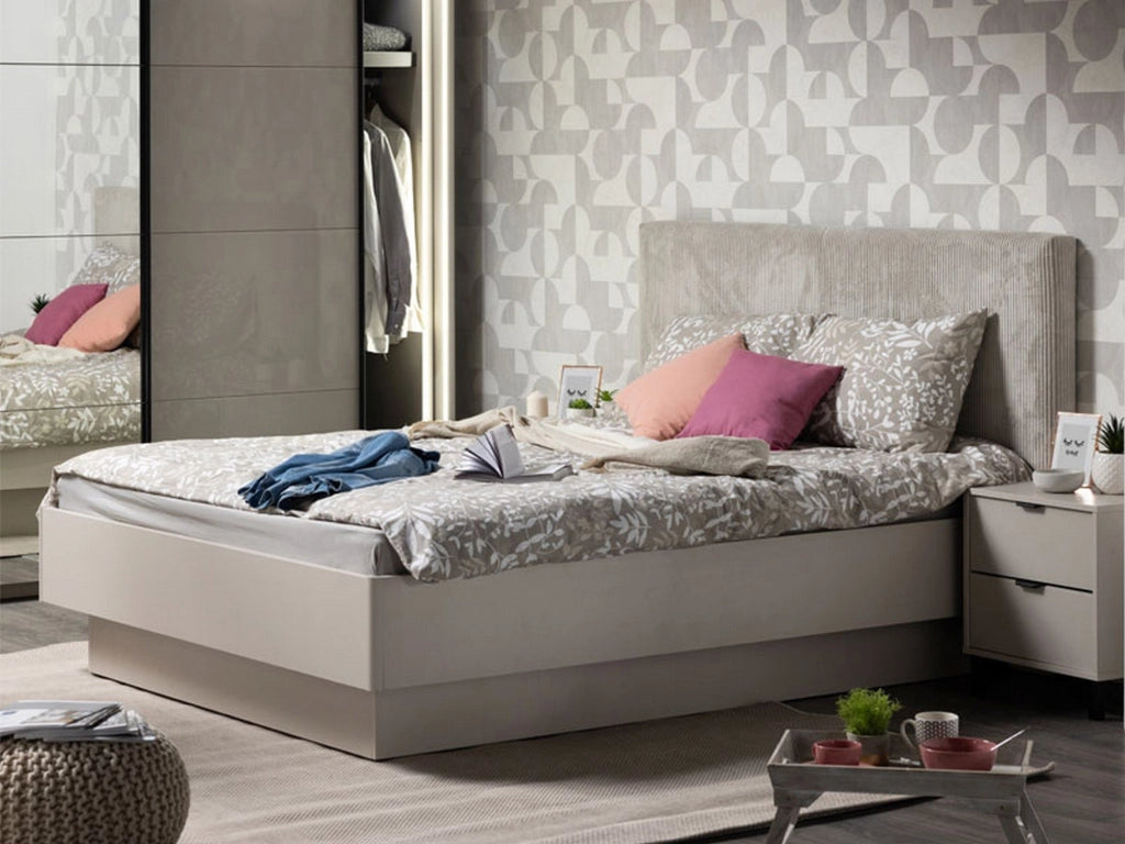 Scarlino, Comodino un Ripiano, 48x40x52h cm Beige