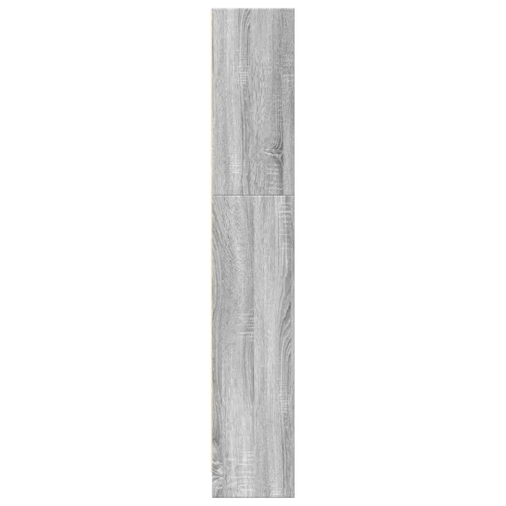 Libreria-Scaffale per Libri-Mobile di Stoccaggio Grigio Sonoma 80x24x143 cm in Legno Multistrato