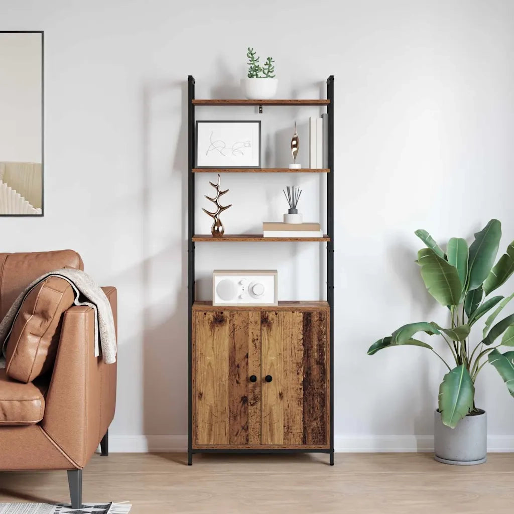 Armadio per Libri Legno vecchio 60 x 24 x 161 cm