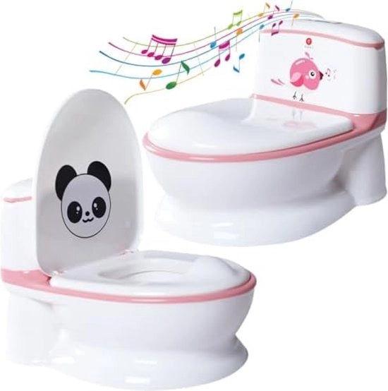 Bidet per Bambini Realistico Suono di Scarico, Addestramento al Bagno per Ragazzi e Ragazze, Stabile, Comodo, Lavello Rimovibile. Ideale Primo Bagno (Rosso)