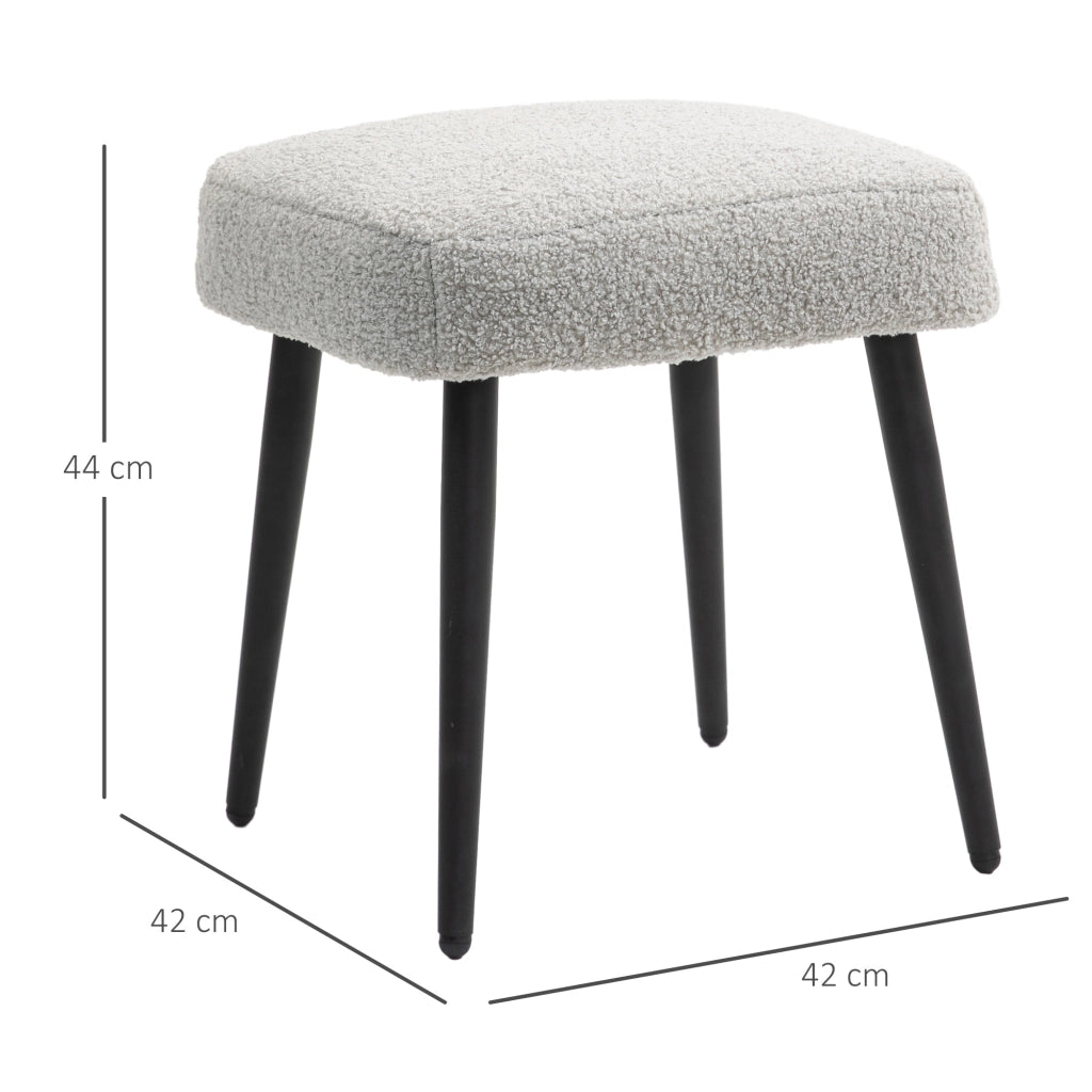 Pouf imbottito ¨C zephmum ¨C Grigio chiaro 42x42x44 cm