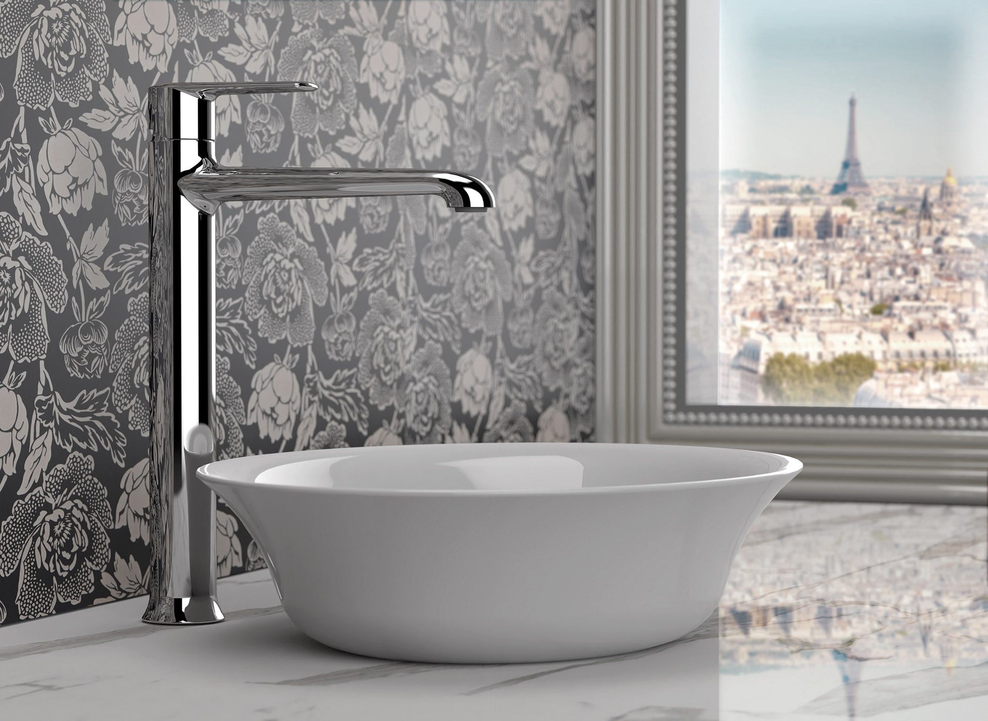 Rubinetto Miscelatore Monocomando Lavabo Alto in Ottone Mariani Armonia Cromato