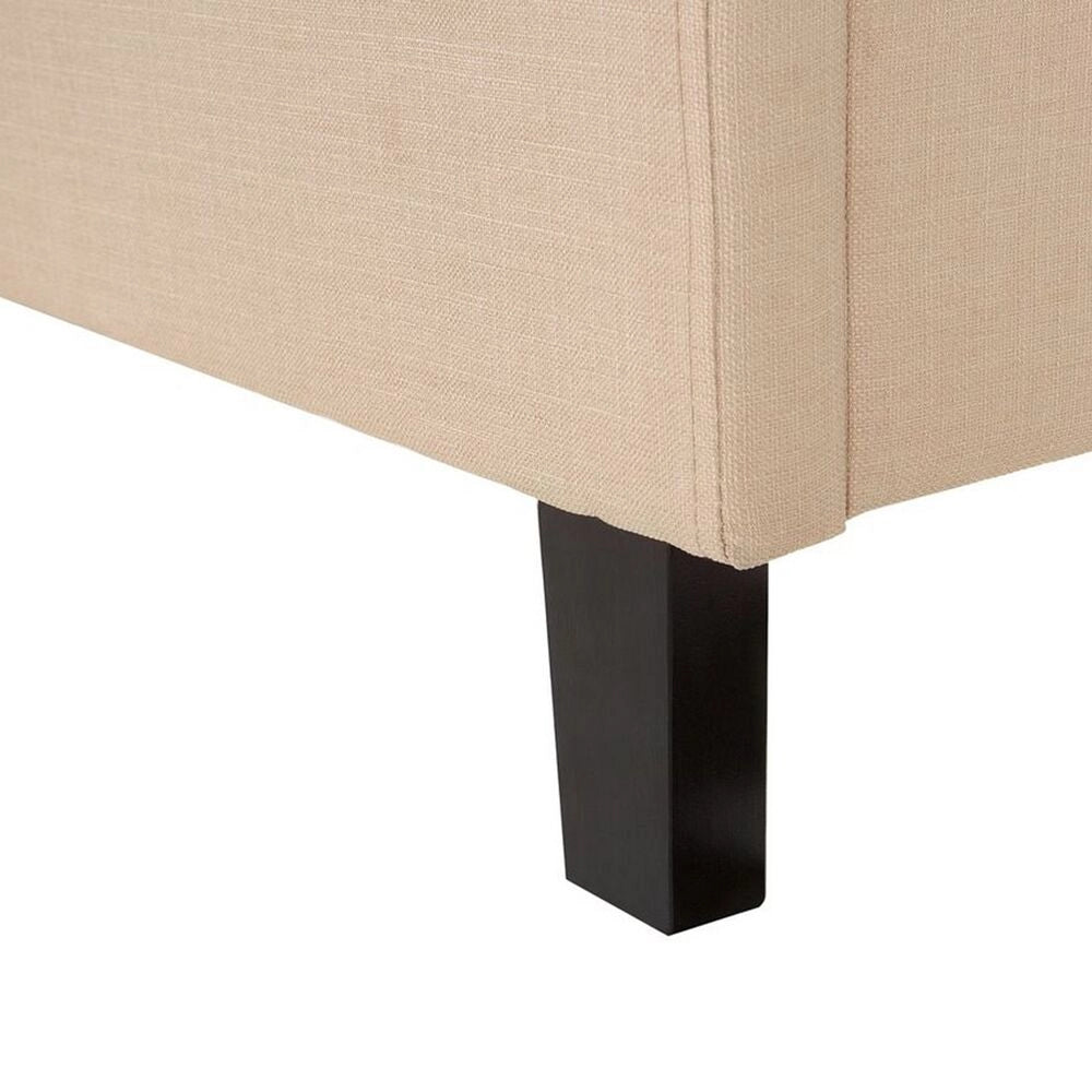 Struttura del letto in poliestere beige imbottito 180 x 200 cm Design tradizionale