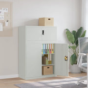 Armadio Classificatore Grigio Chiaro 90x40x130 cm in Acciaio 3188317
