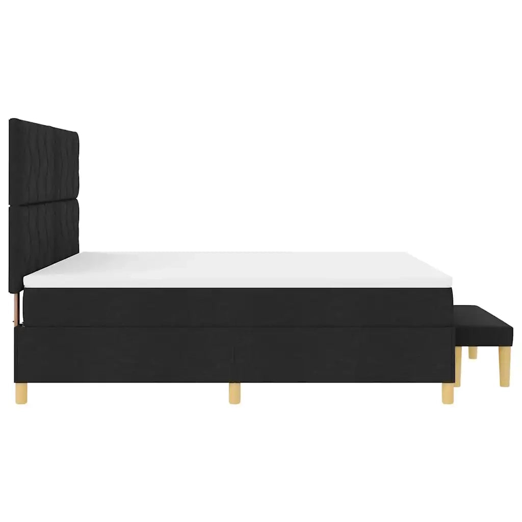 Letto a molle con testiera Nero 200 x 180 cm Tessuto 3344396