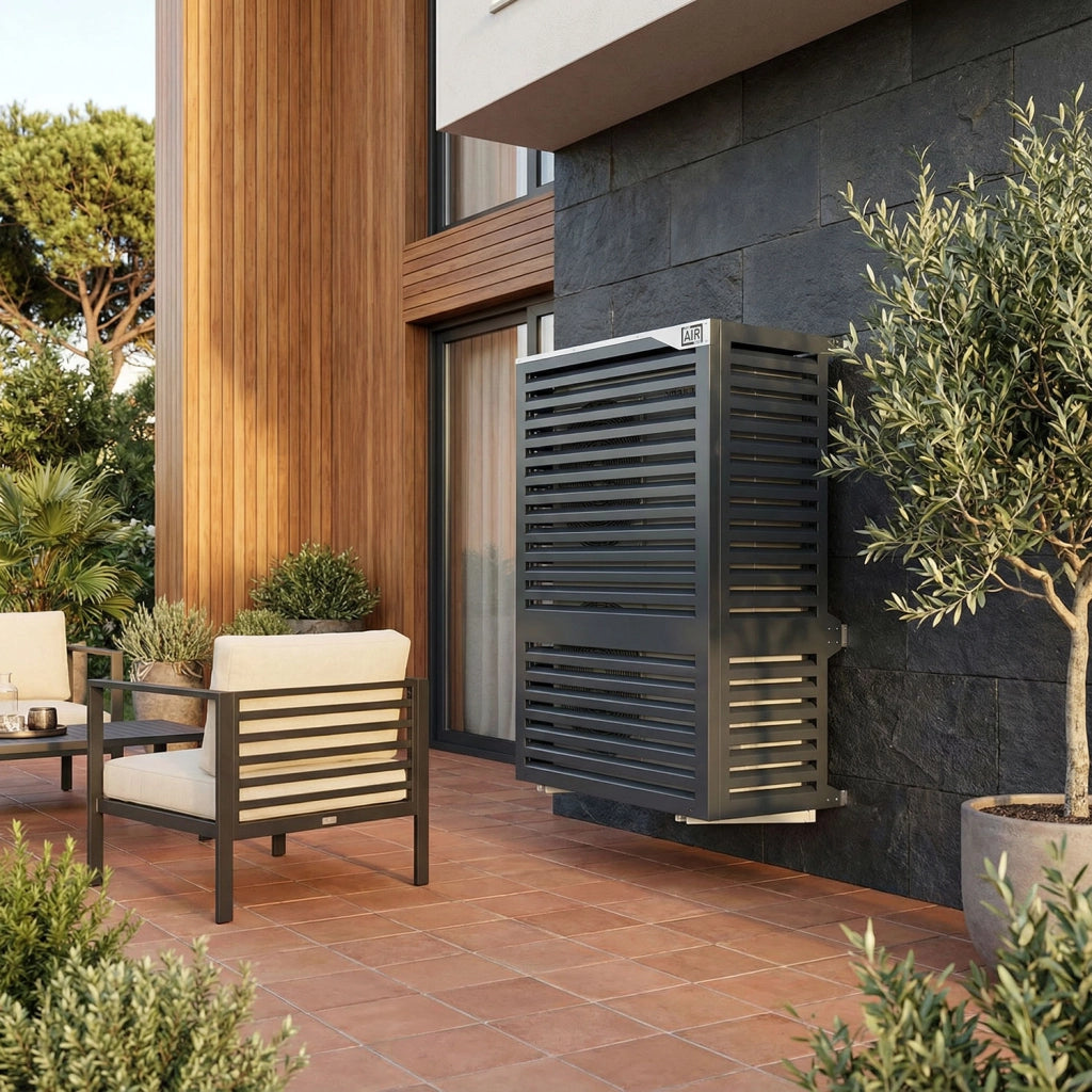 Copri Condizionatore 105x150x65 cm in Alluminio a Parete Big Blade VL Antracite