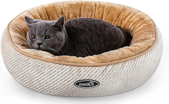 Cuscino per gatti, letto per gatti, pieghevole, per gatti o piccoli cani, morbido, peloso piuma sintetica 50 x 15 cm