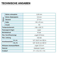 Scambiatore a piastre saldobrasate in acciaio inox, 60 piastre, max 130 kW