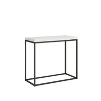 Consolle Allungabile 90x45-90x80 cm in Nobilitato Bianco